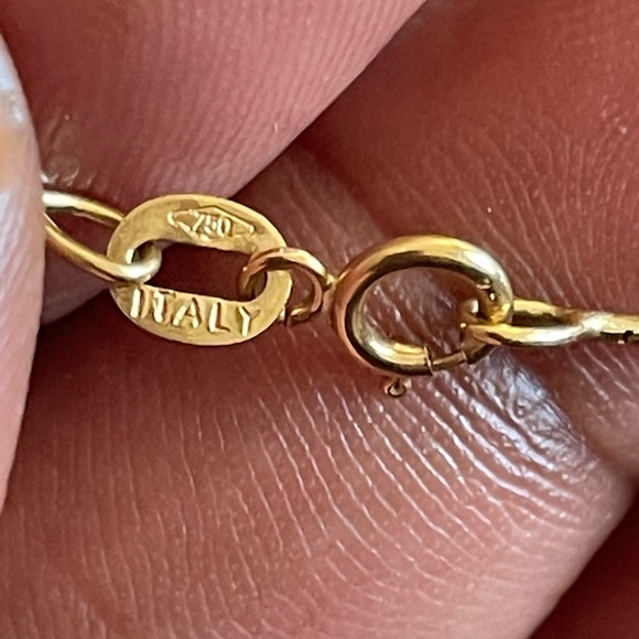 18k gold barrel chain - Picture 2 of 3